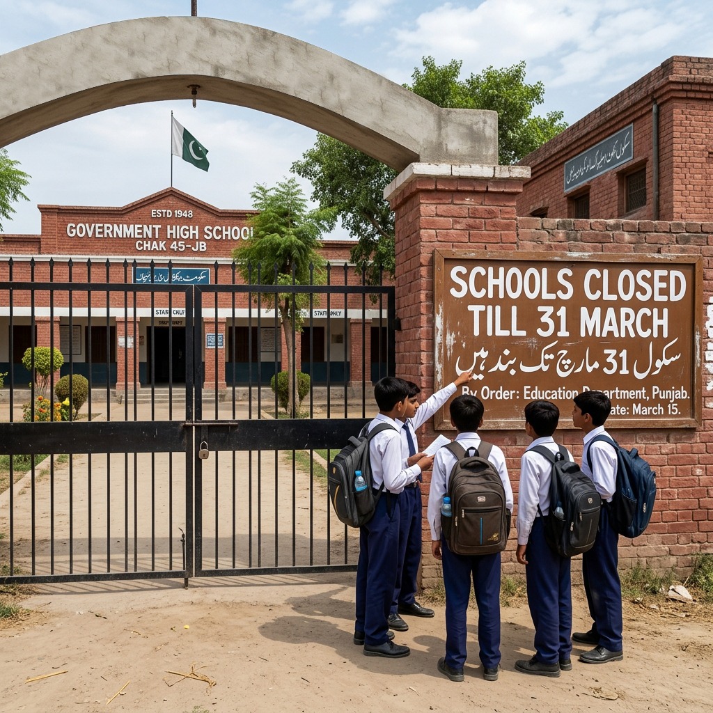 پنجاب میں 31 مارچ تک تمام سکول بند رکھنے کی ہدایت جاری