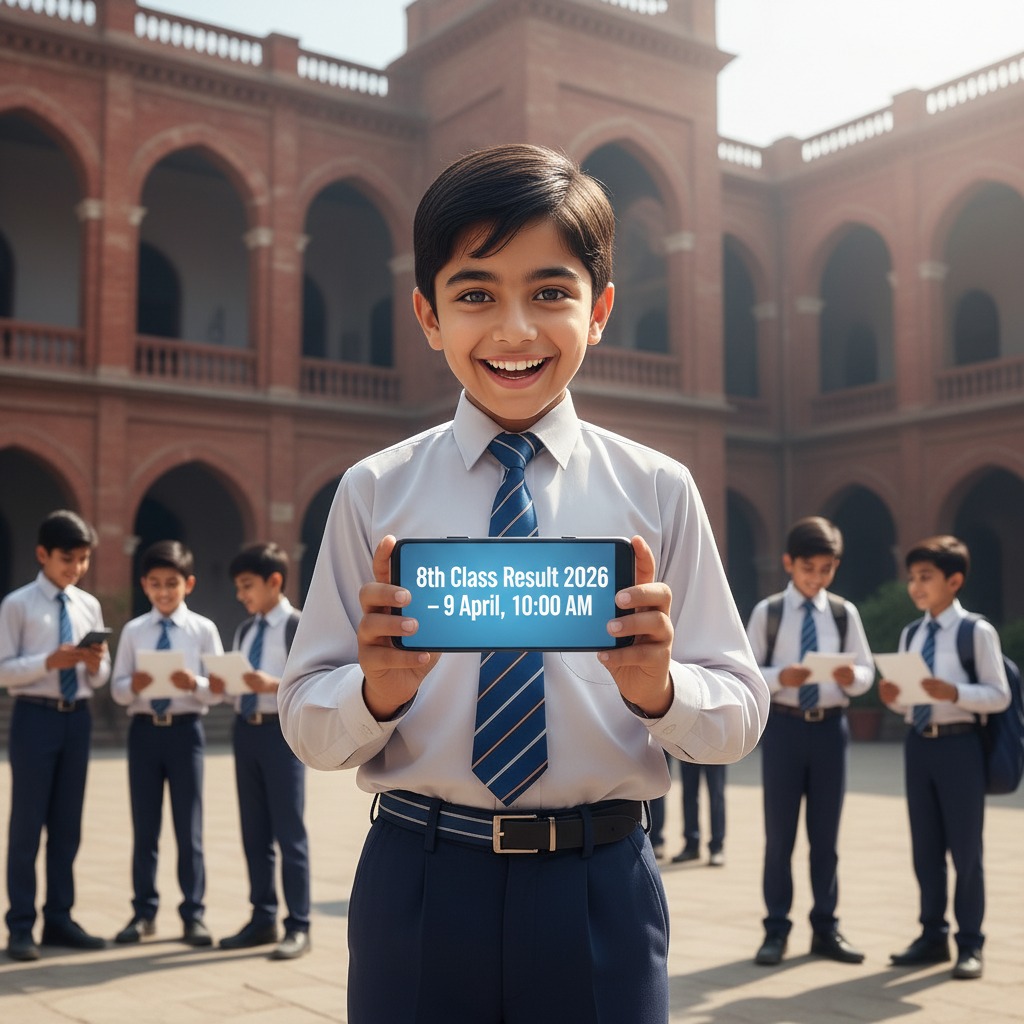 آٹھویں جماعت کا رزلٹ 9 اپریل 2026 کو جاری ہوگا، طلبہ تیار رہیں