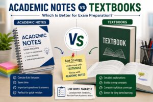 Academic notes vs textbooks for exam preparation