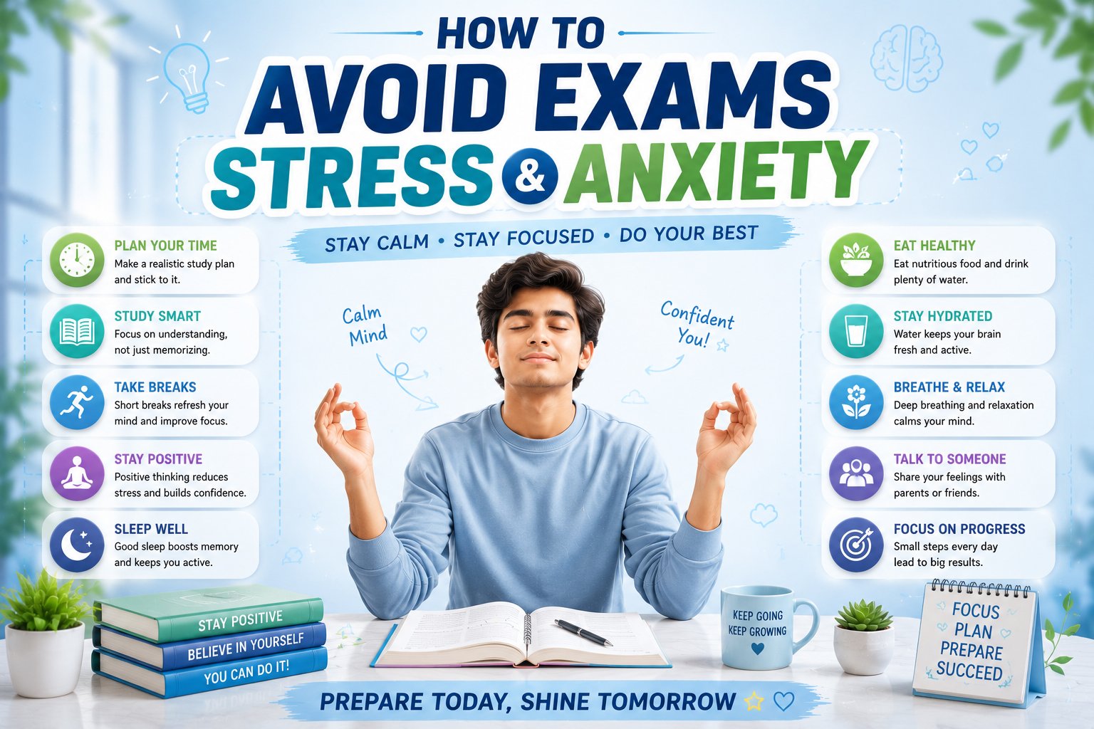 how to avoid exams stress and anxiety